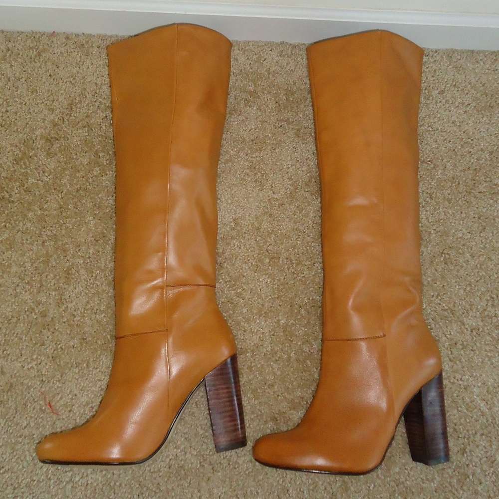 Tall Tan Leather Boots